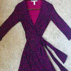 Diane Von Furstenberg Wrap Silk Dress, Size 4